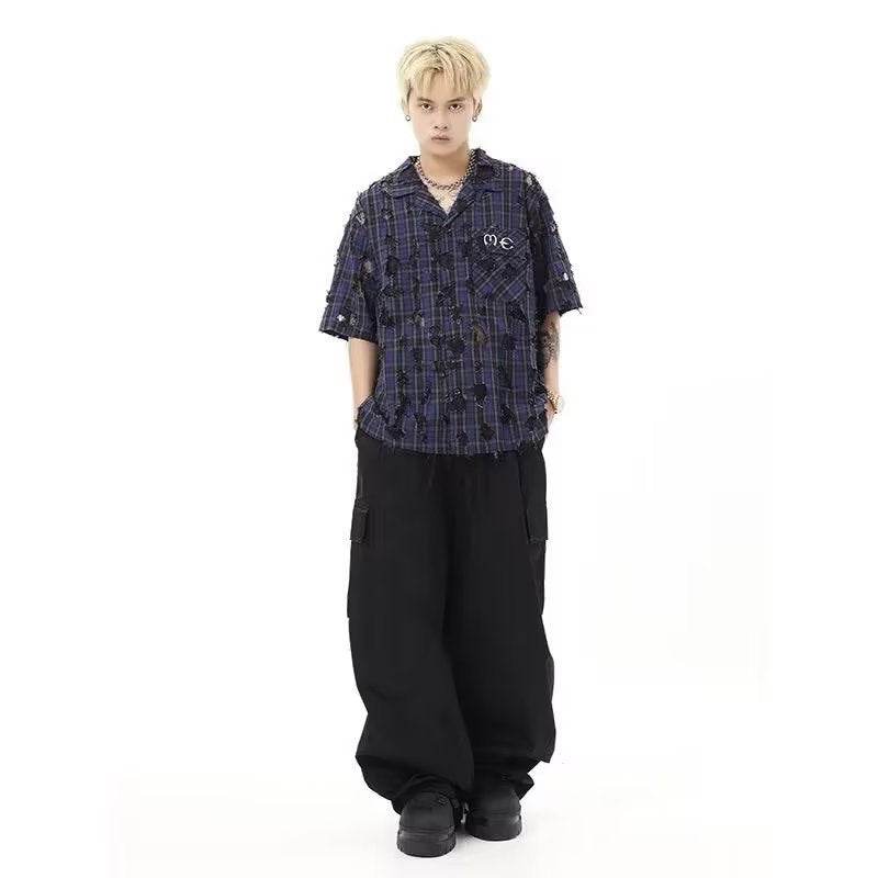American Vintage Crumpled Multi-pocket Loose Cargo Pants MuddyStock