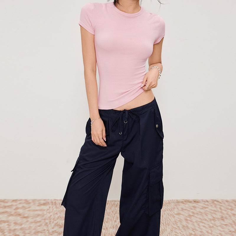 Women's Round Neck T-Shirt | MuddyStock Originals Pink MuddyStock