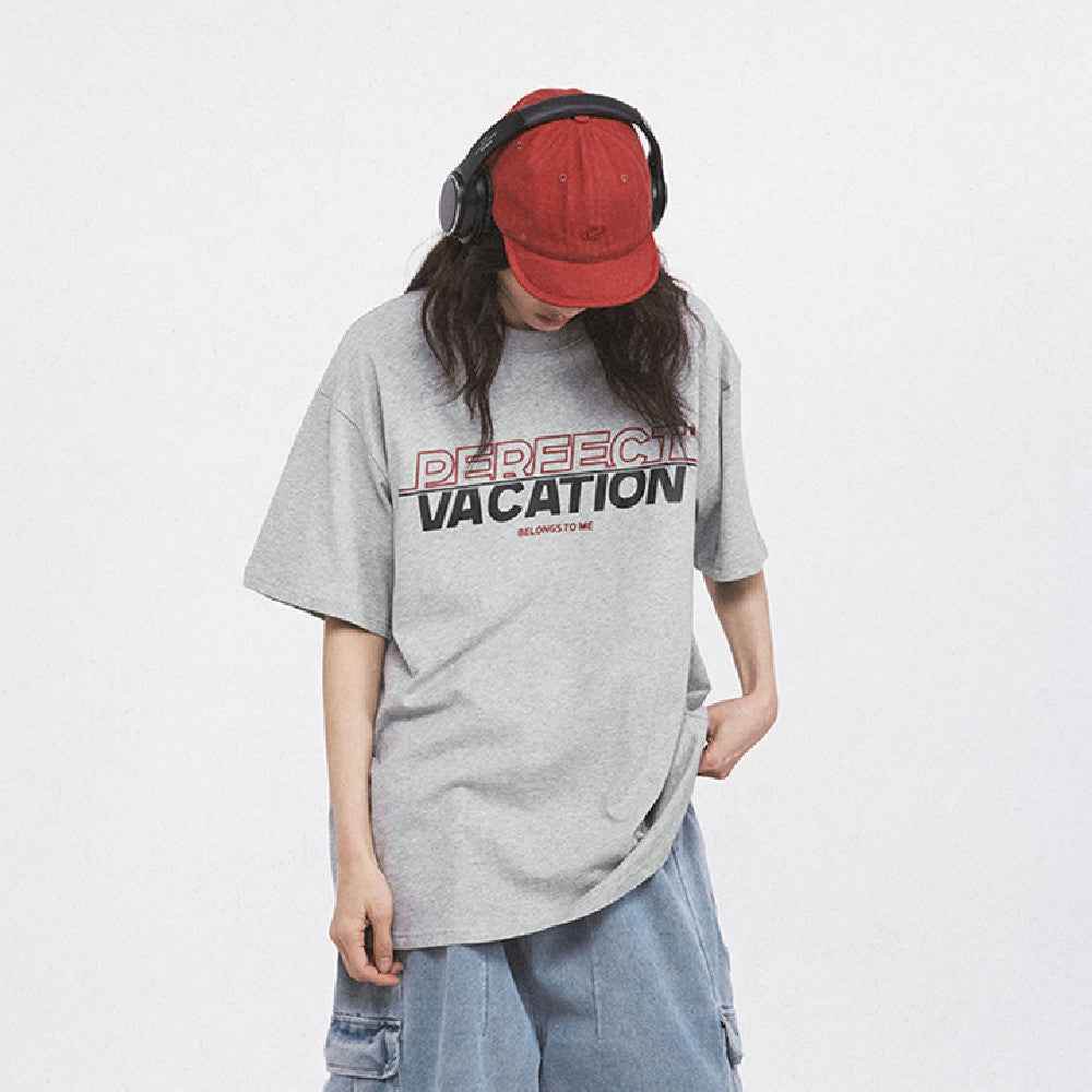 Hip Hop Letter Print Short-sleeve T-shirt For Men And Women MuddyStock