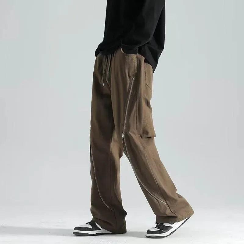 High Street Machine Can Work Clothes Pants Men's Fashion Brand Zipper