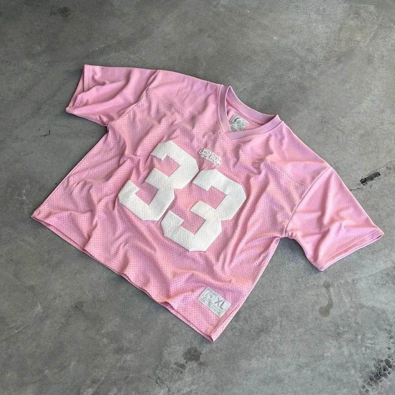 Printed Street Sports T-shirt For Men And Women Pink MuddyStock