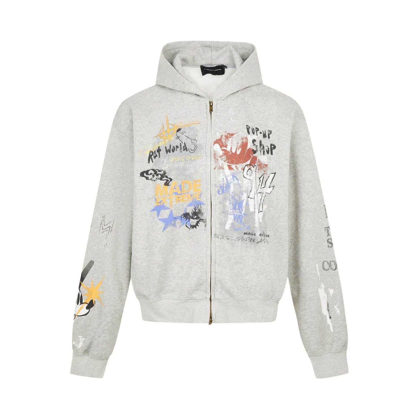 Street Hip Hop Graffiti Hoodie for Men and Women | MuddyStock Origials Gray MuddyStock