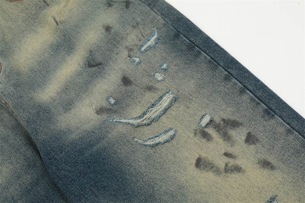Distressed Dirty Ripped Jeans For Men MuddyStock