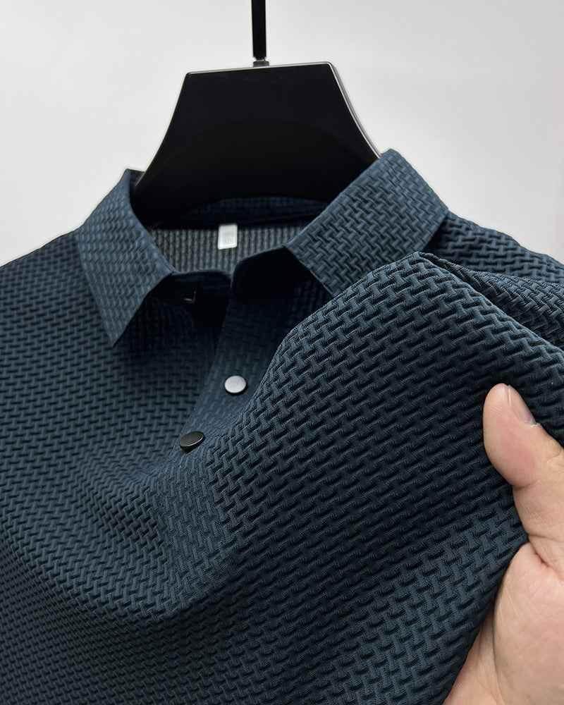 Mesh Ice Silk Short Sleeve T-shirt Mens Clothing Haqing MuddyStock