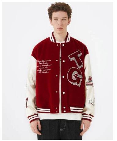 Loose Casual Jacket For Men Red MuddyStock