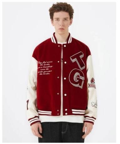 Loose Casual Jacket For Men Red