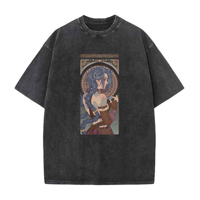 Cotton Washed Vintage Short Sleeve T-shirt For Men And Women| MuddyStock Originals black MuddyStock