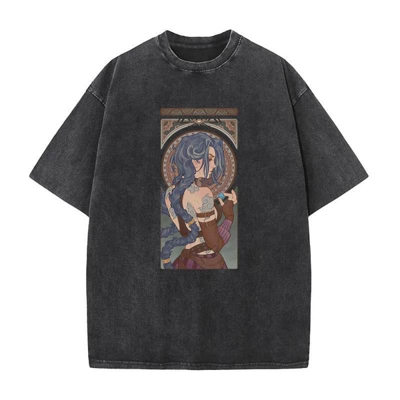 Cotton Washed Vintage Short Sleeve T-shirt For Men And Women| MuddyStock Originals black