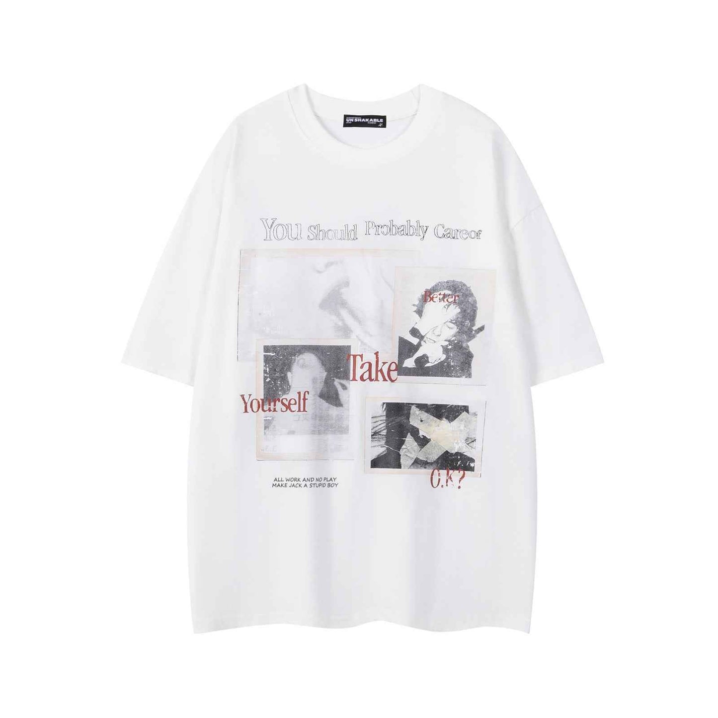 Streetwear Graphic Print Short Sleeve T-Shirt For Men And Women | MuddyStock Originals White MuddyStock