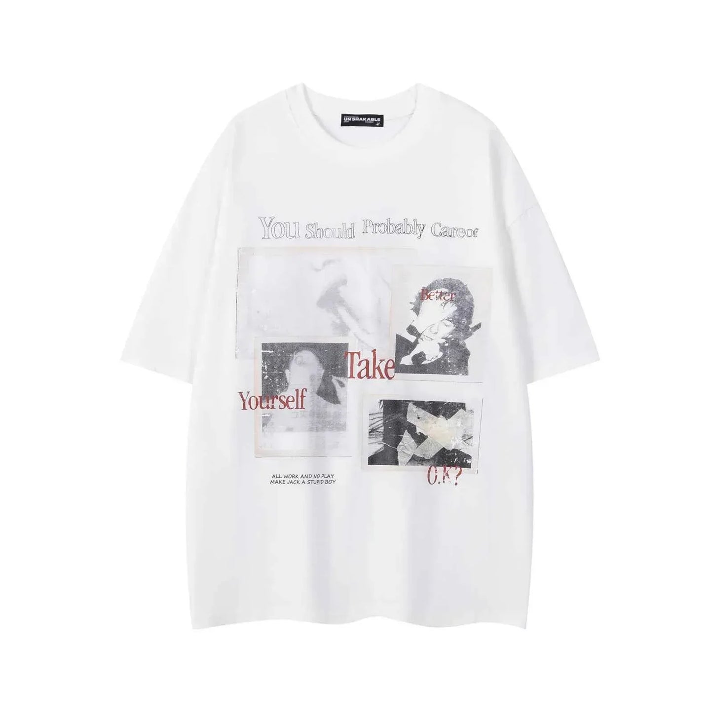 Streetwear Graphic Print Short Sleeve T-Shirt For Men And Women | MuddyStock Originals White MuddyStock