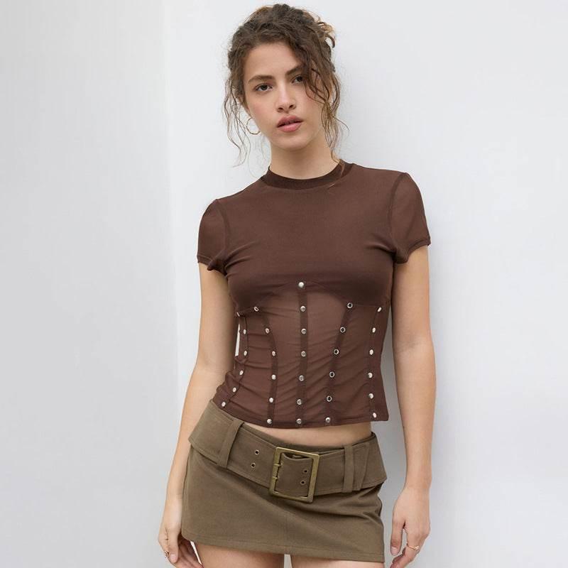 Women's Summer Round Neck Short Sleeve Top | MuddyStock Originals