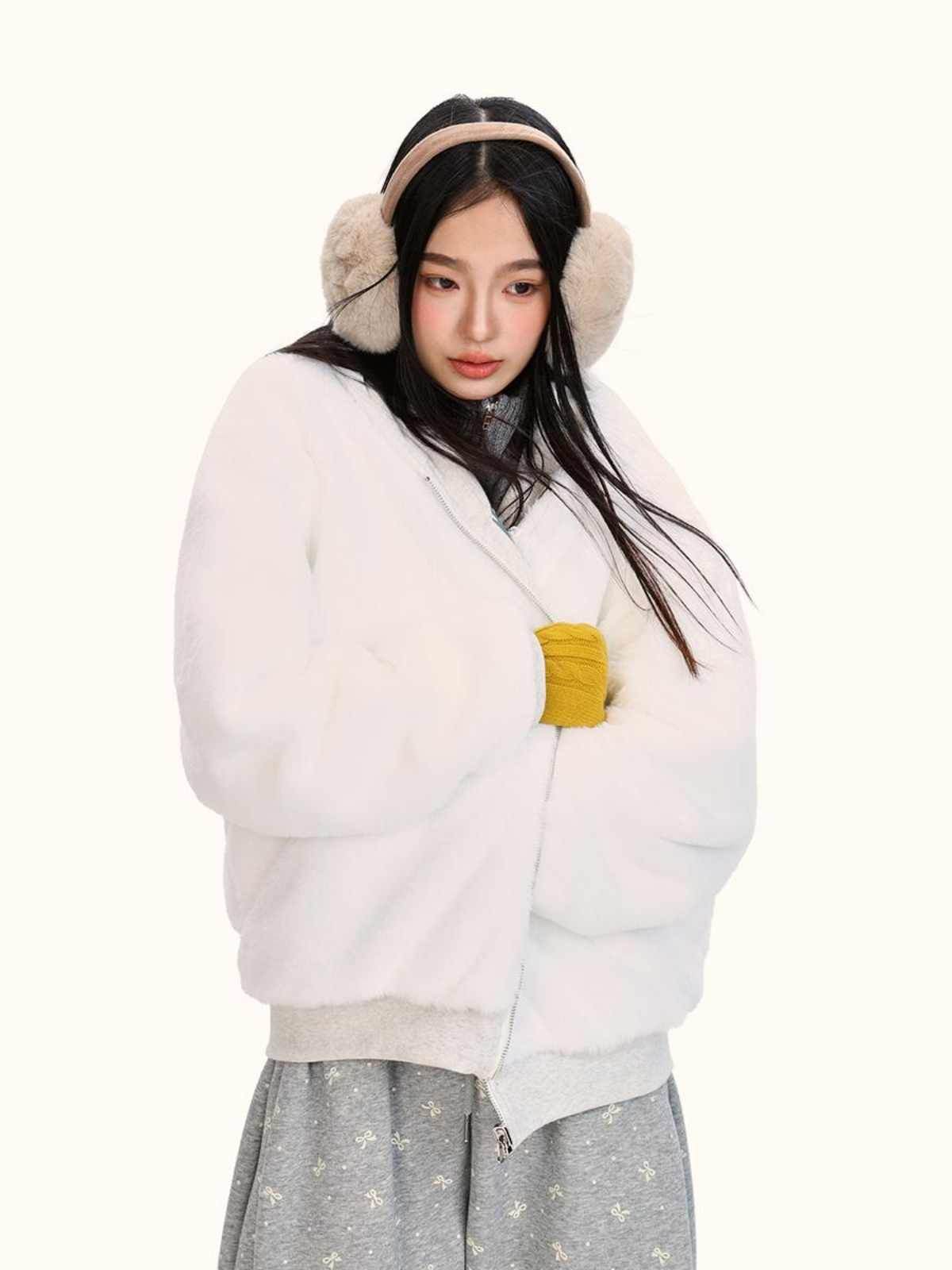 Loose Double-sided Wear Velvet Padded Thickened Sweater For Women MuddyStock