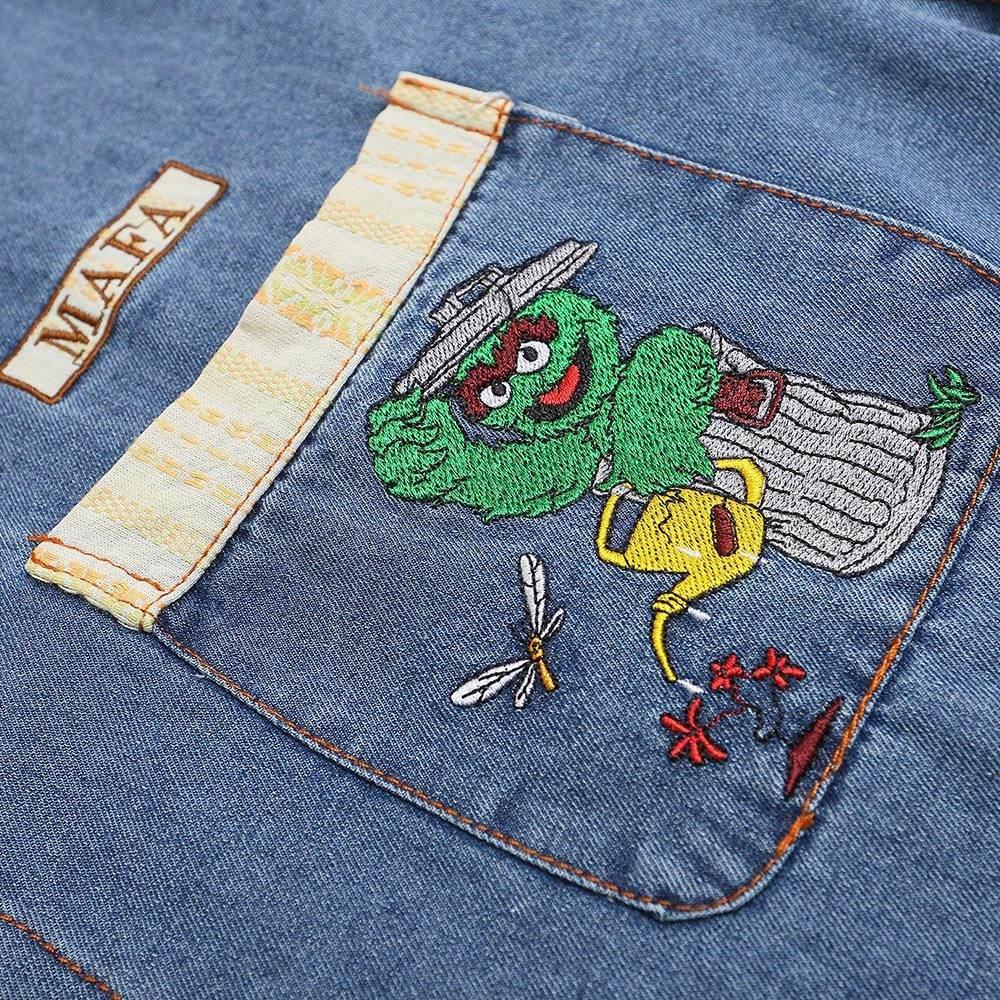 Embroidery Denim Short Sleeve Shirt for Men And Women | MuddyStock Originals