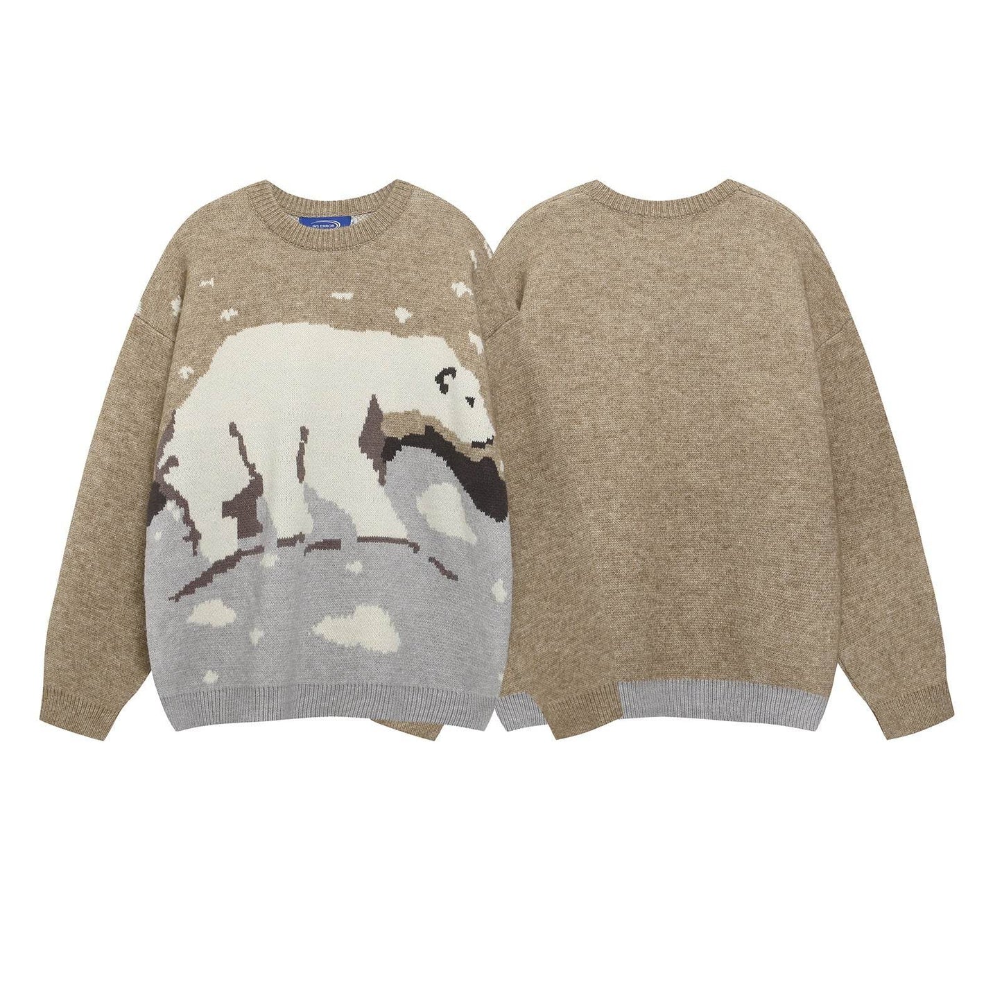Polar Bear Jacquard Crew Sweater For Men And Women | MuddyStock Originals MuddyStock