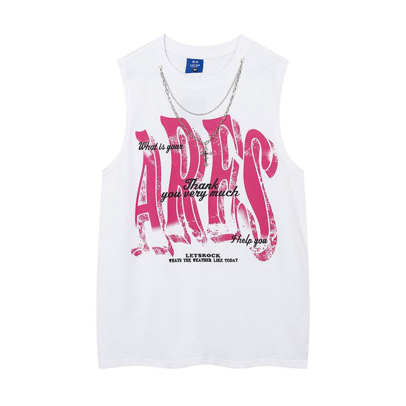 Letter Necklace Round Neck Vest For Men And Women MuddyStock