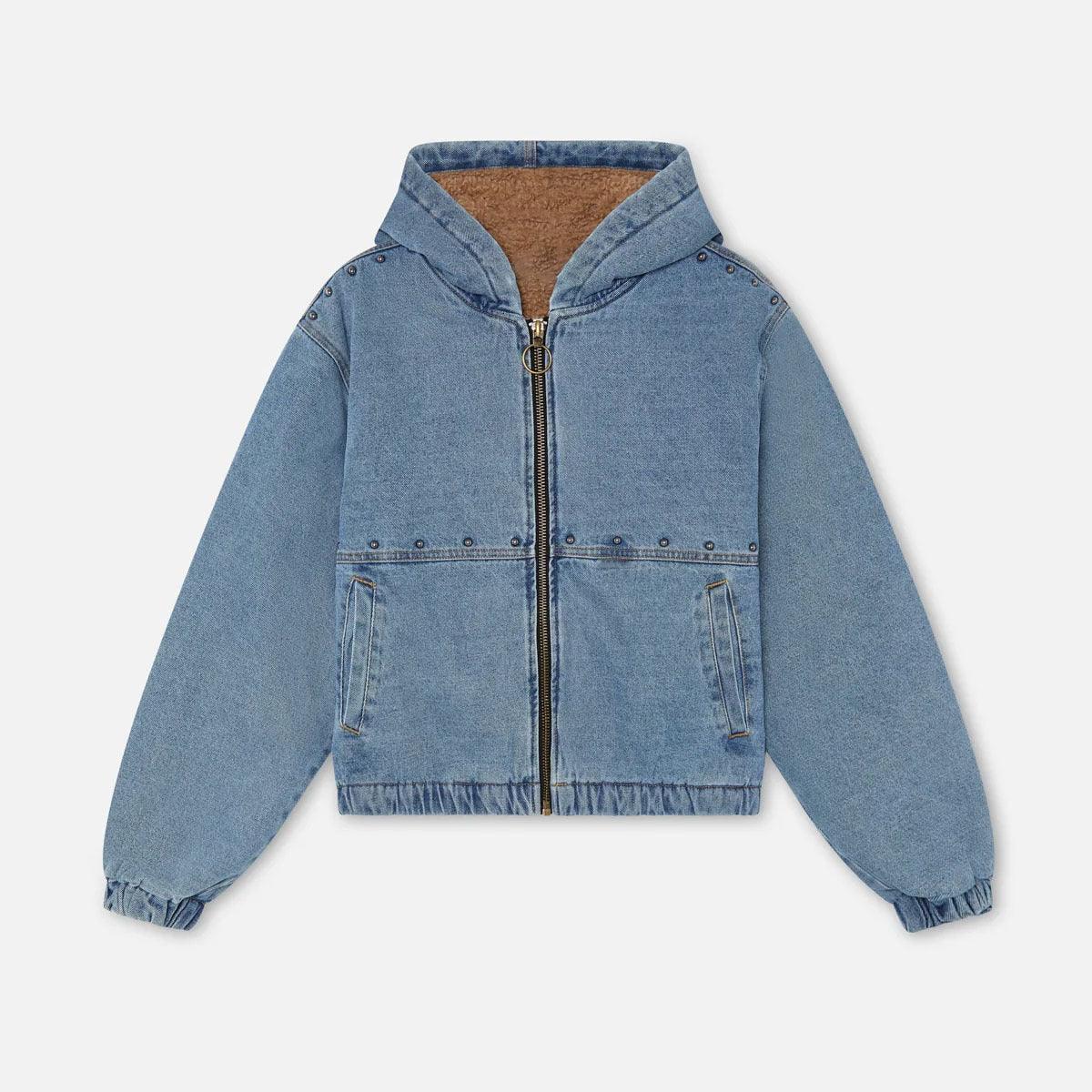 Fleece-lined Casual Hoodie For Men Blue null