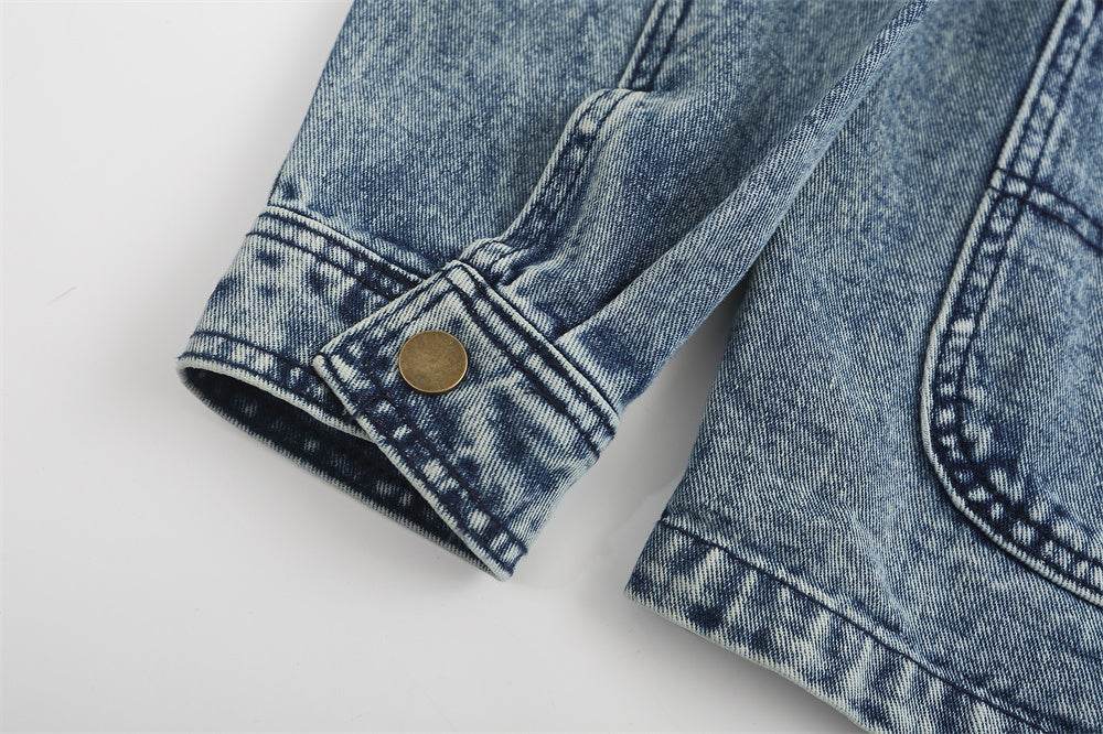 Leaf Embroidery Contrast Color Lapels Jacket For Men And Women MuddyStock