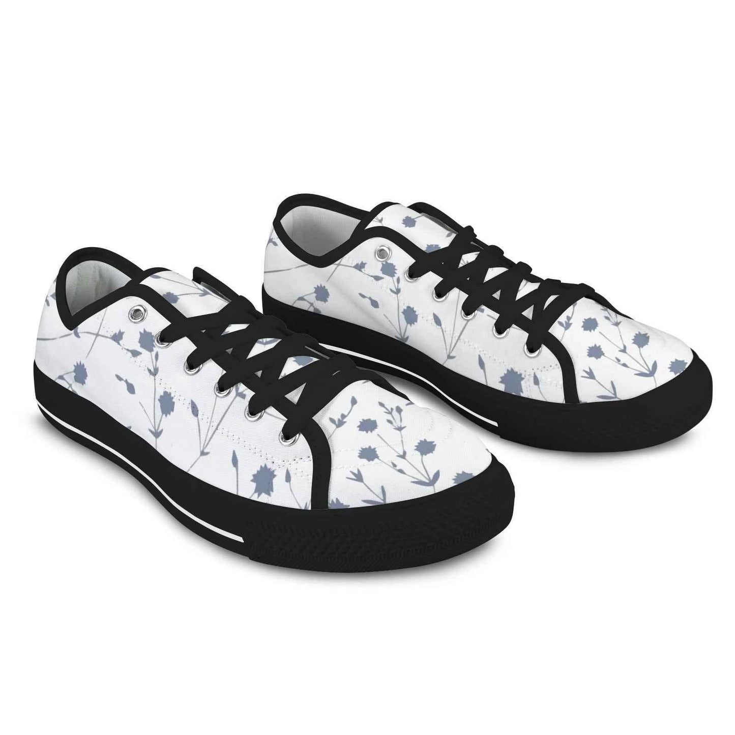 Seattle Low Top Women's Flower Design Shoes