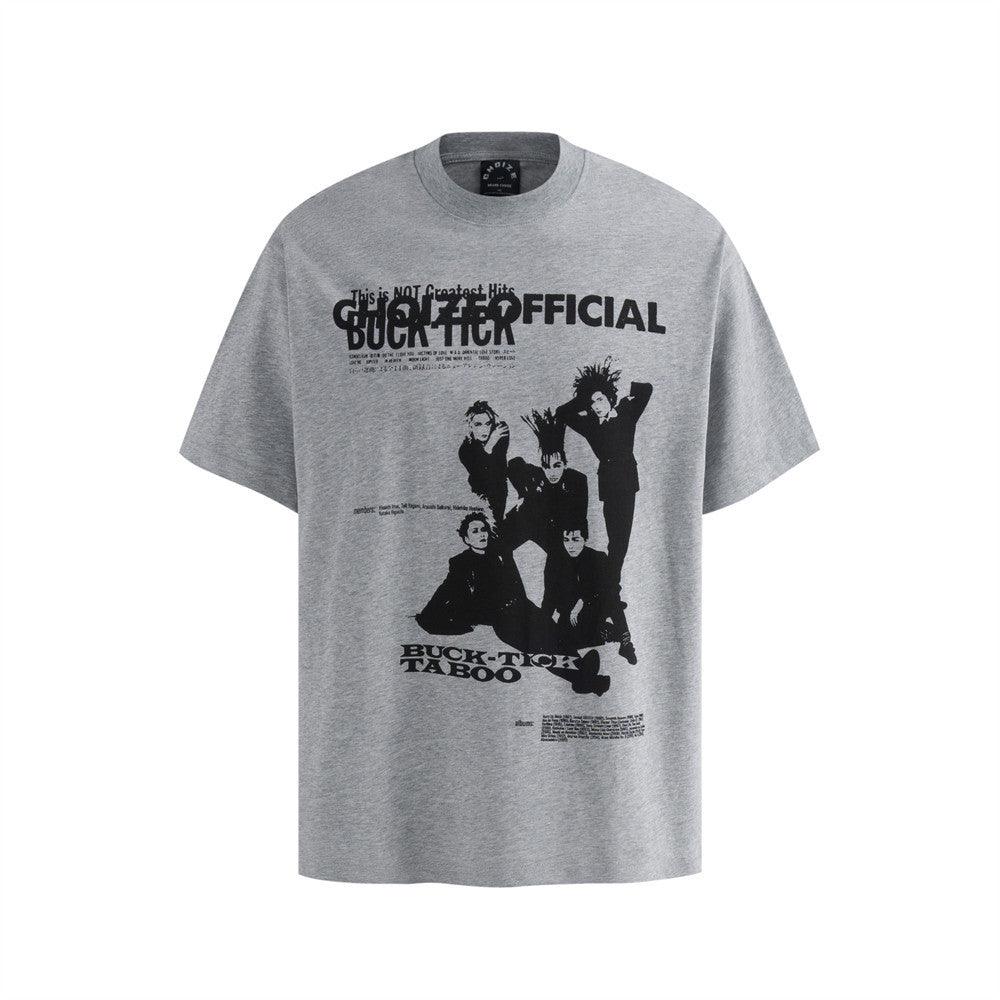 Rap rock character printed short sleeved t-shirt for men | MuddyStock Originals