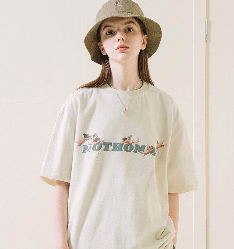 Round Neck Loose Short Sleeve Printed T-shirt For Men And Women MuddyStock