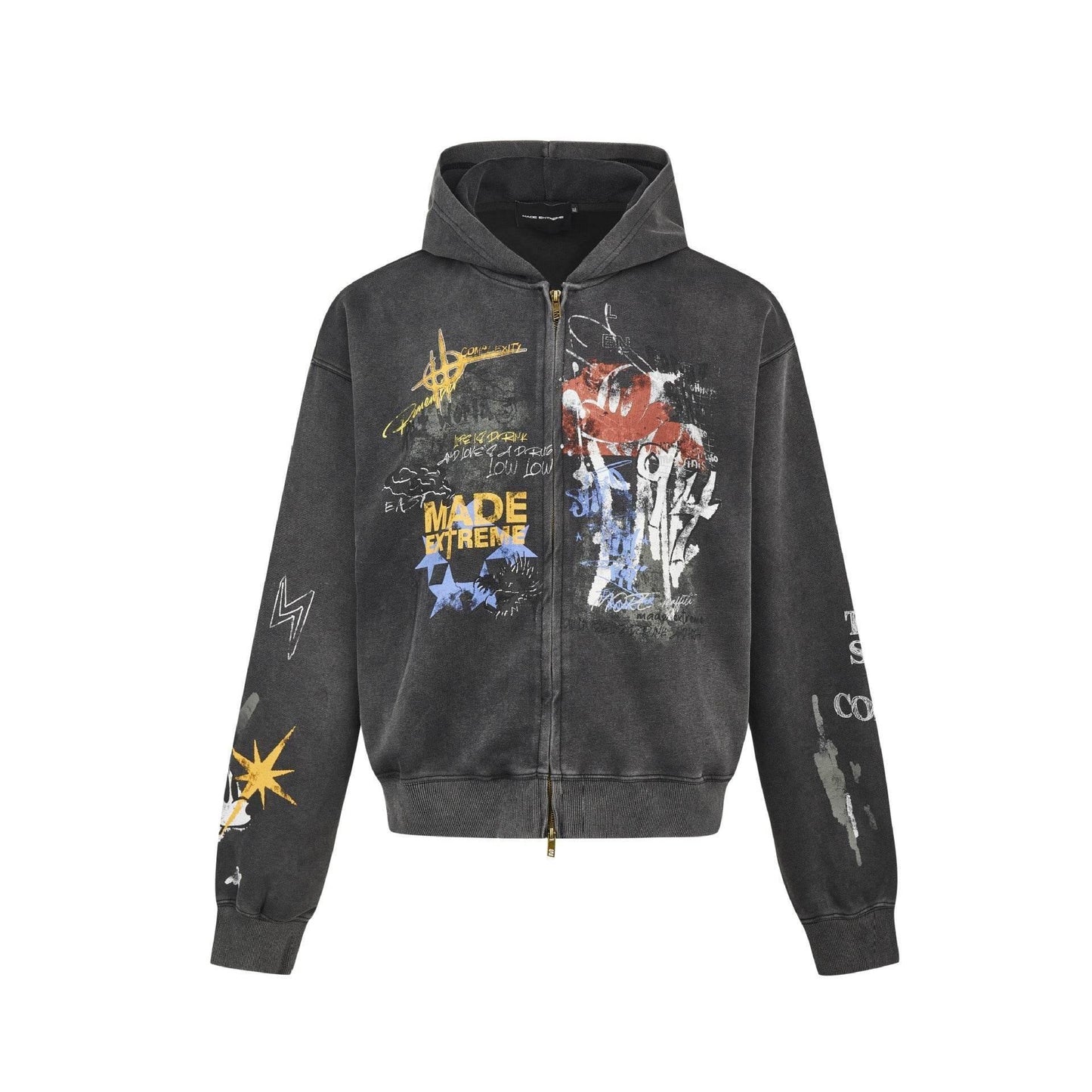Street Hip Hop Graffiti Hoodie for Men and Women | MuddyStock Origials Black