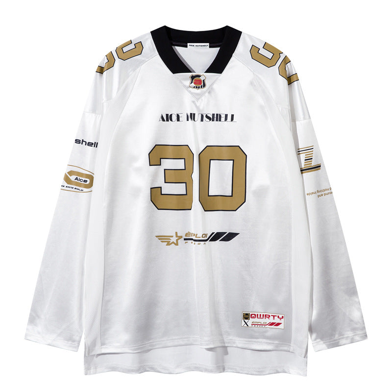 Long Sleeve Trendy Sports Jersey For Men And Women | MuddyStock Originals White MuddyStock