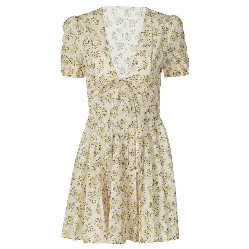 Fashion Pleated Floral Dress For Women MuddyStock