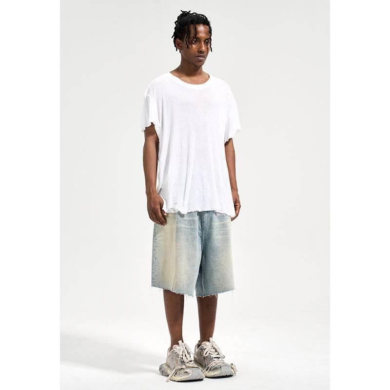 Men's Summer Retro Loose Fitting Denim Shorts
