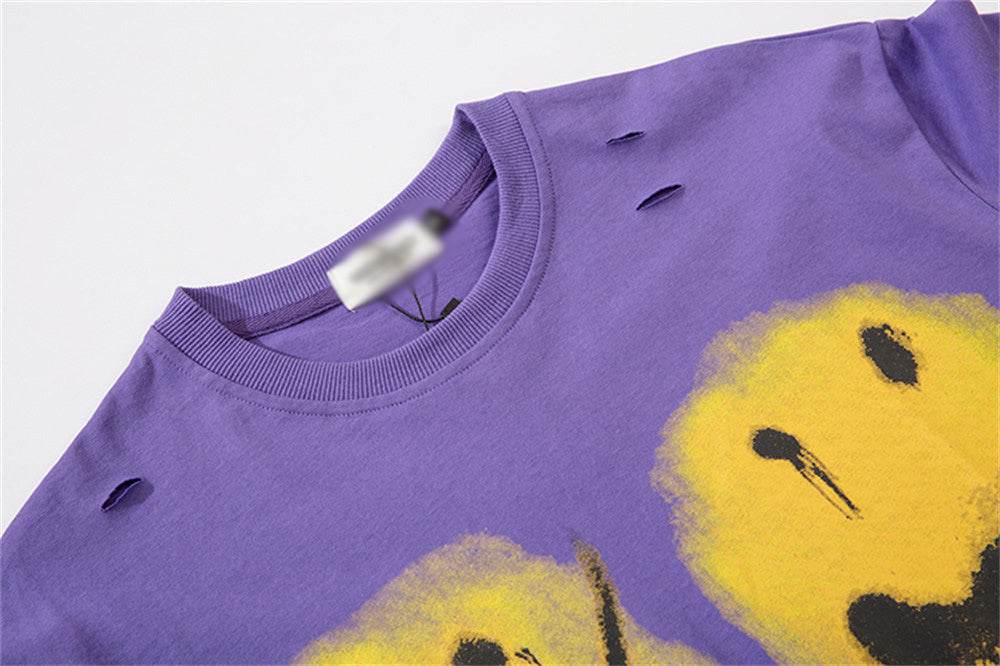 Ripped Half Sleeve T-shirt For Men And Women MuddyStock