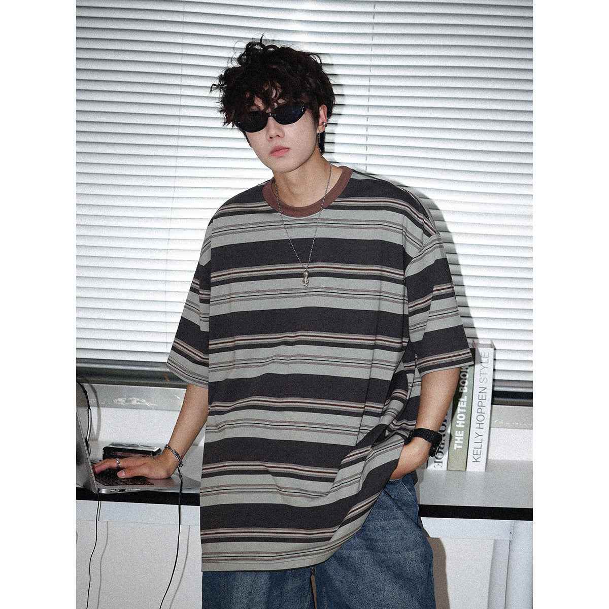 American Lovers Wild Loose Bottoming Shirt Half Sleeve Tee MuddyStock