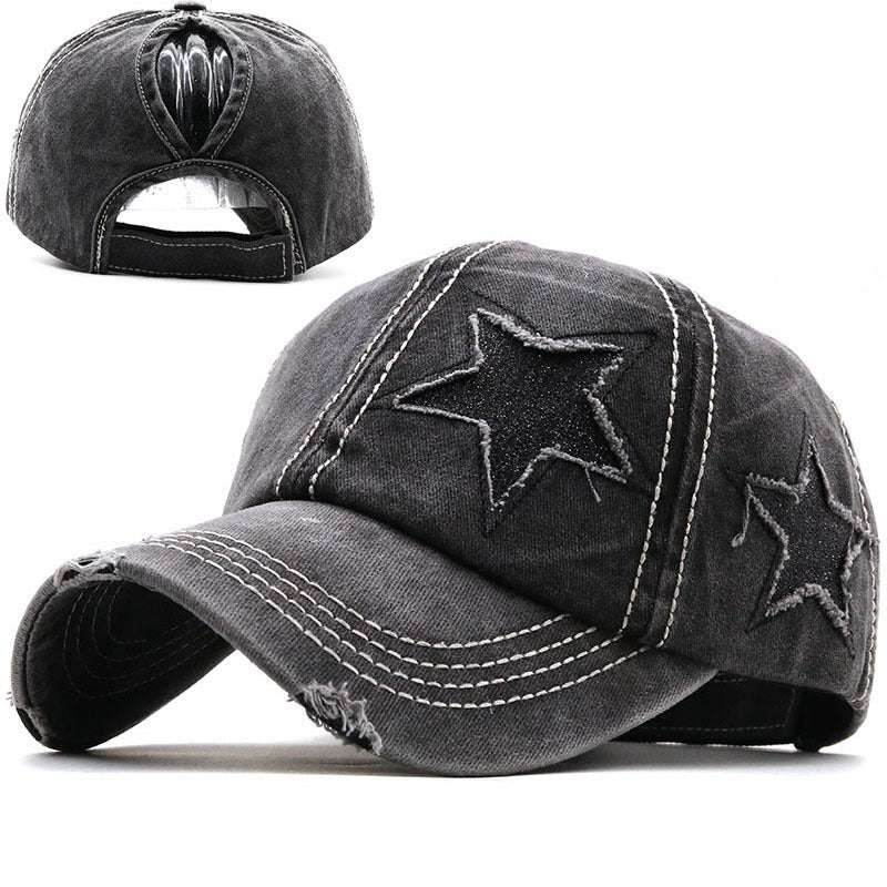 Washed And Worn Pentagram Baseball Cap MuddyStock