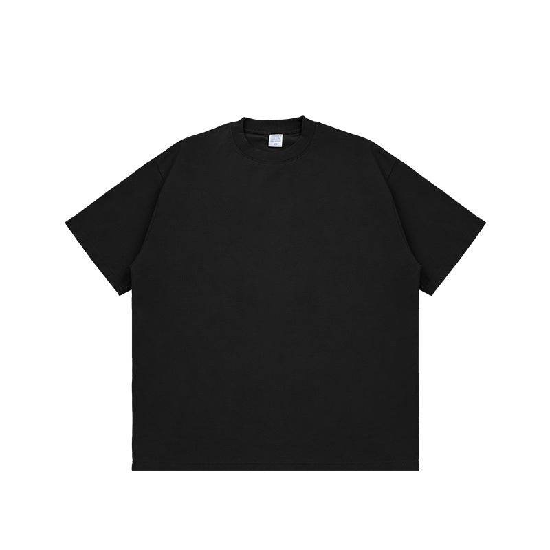 Fashion Solid Color Short Sleeves Black MuddyStock