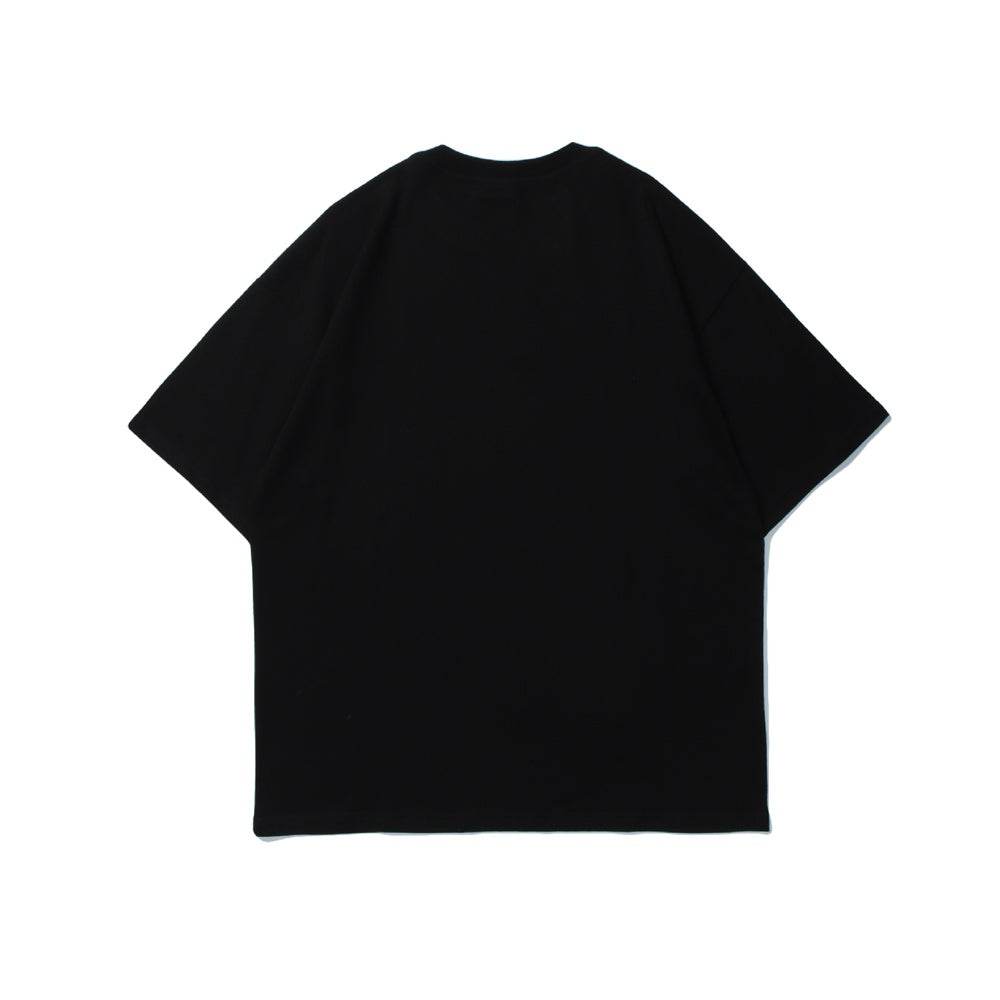 Round Neck Half Sleeves Street Fashion For Men And Women Black MuddyStock