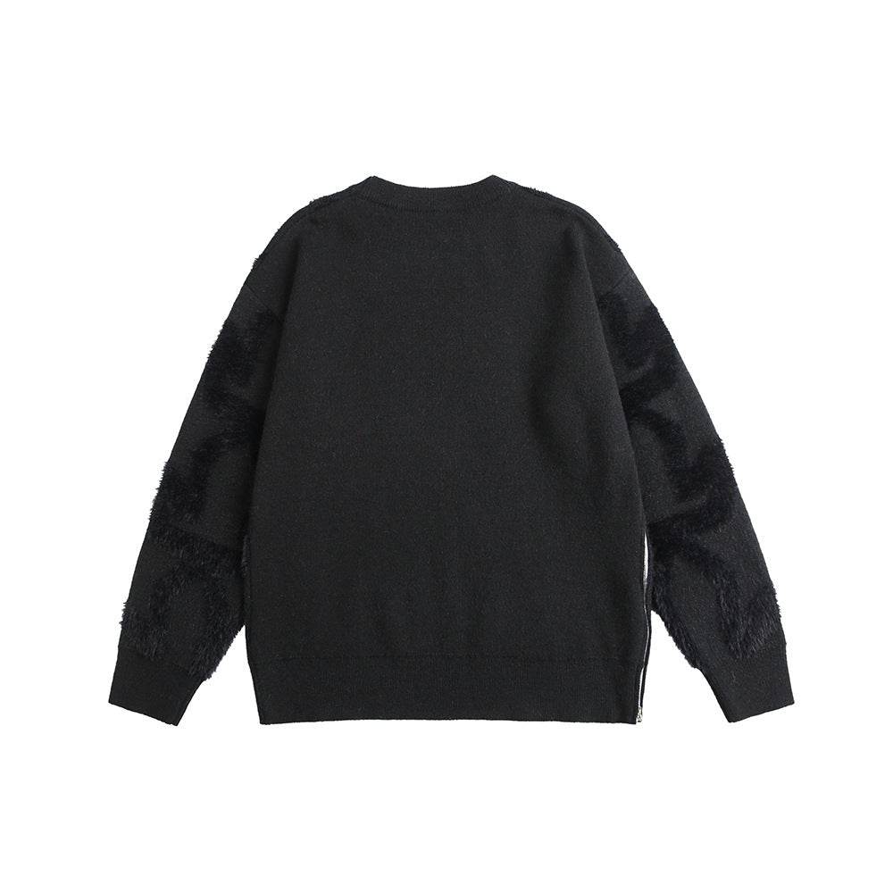 Loose round neck sweater for women | MuddyStock Originals Black MuddyStock