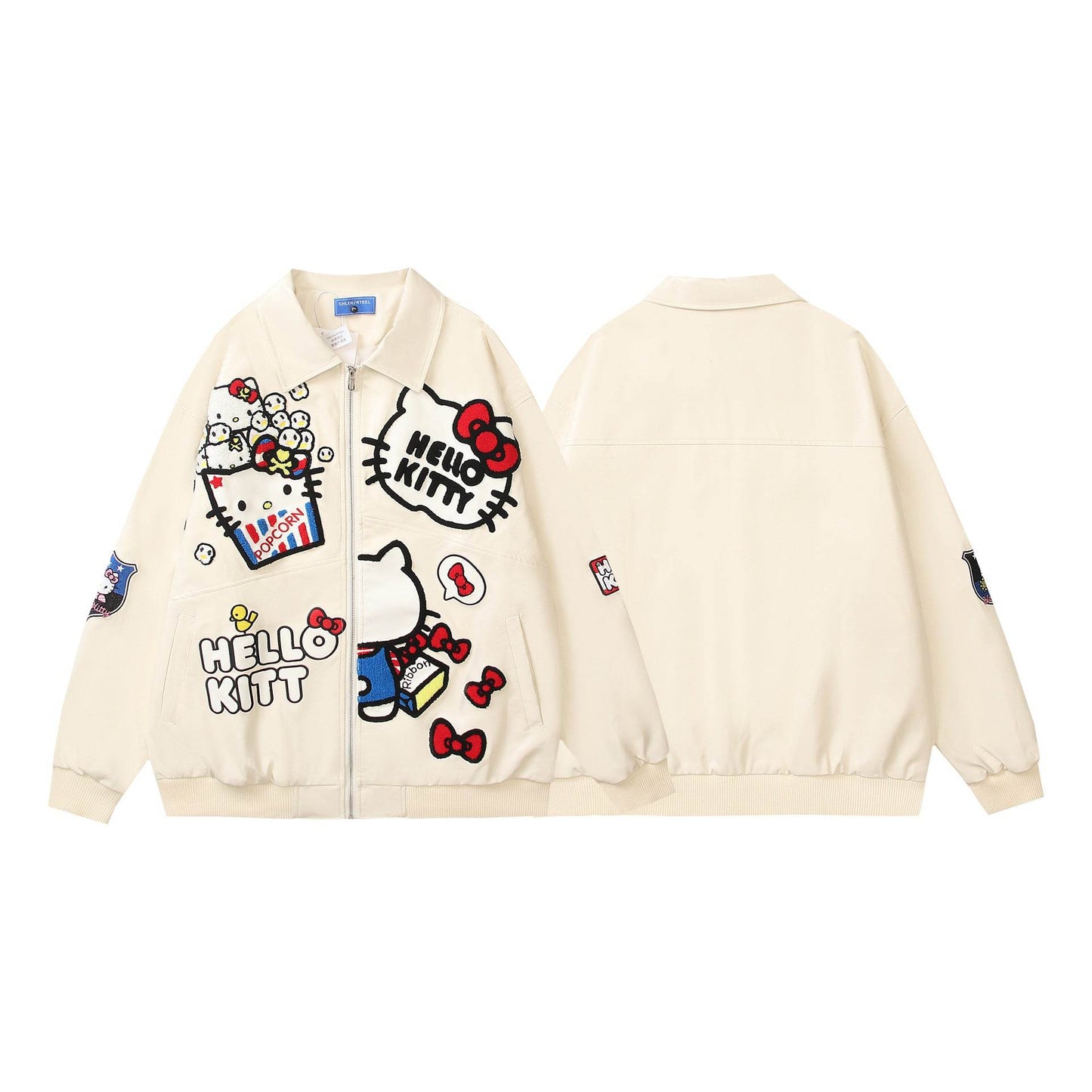 Retro Cartoon Embroidery Lapel Jacket For Women MuddyStock