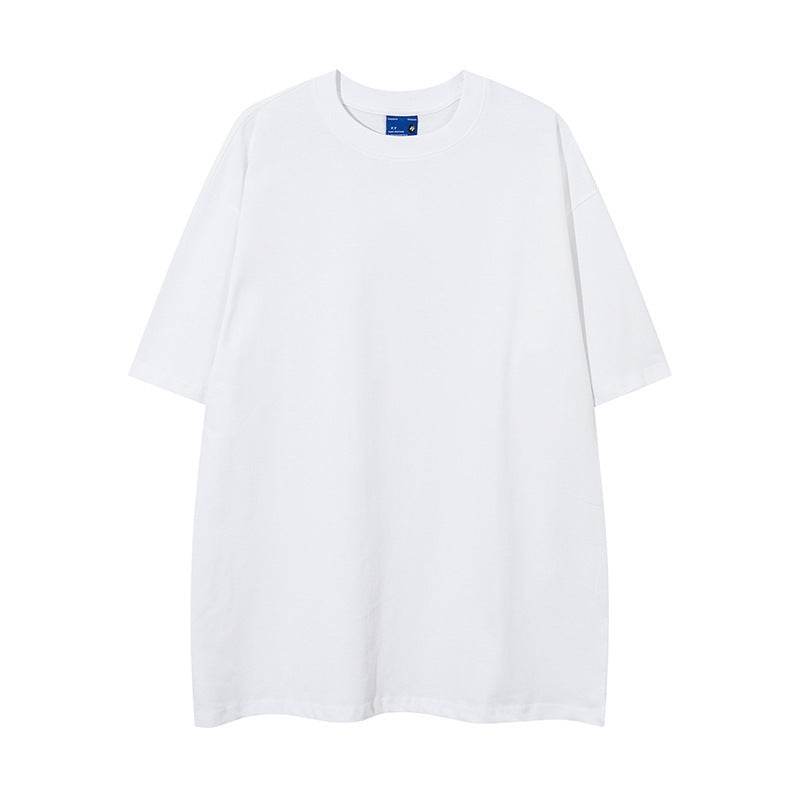 Washed Distressed Loose Short-sleeved T-shirt For Men And Women | MuddyStock Originals White MuddyStock