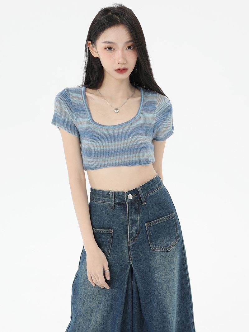 High Waist Slim Straight Pocket Jeans MuddyStock
