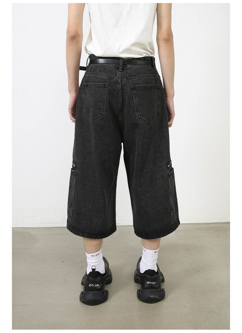 Workwear Denim Shorts New Loose Street Personalized Cropped Pants MuddyStock