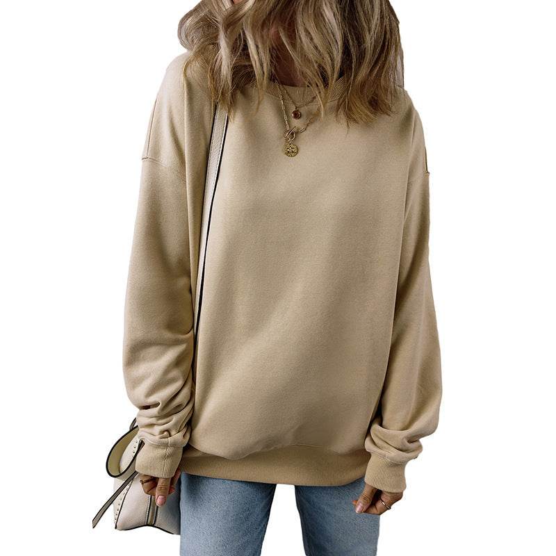 European And American Loose Oversize Laid-back Long Sleeve Sweater Women MuddyStock