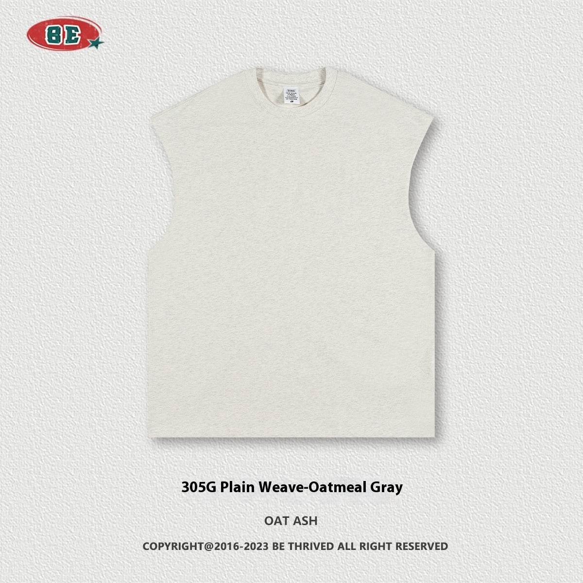 Sleeveless Ins Loose Street Sports Vest Oat Gray MuddyStock