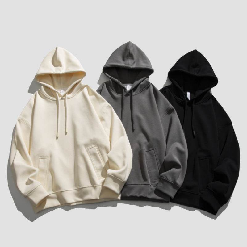 American Retro Loose Fleece Padded Hoodie For Men And Women MuddyStock