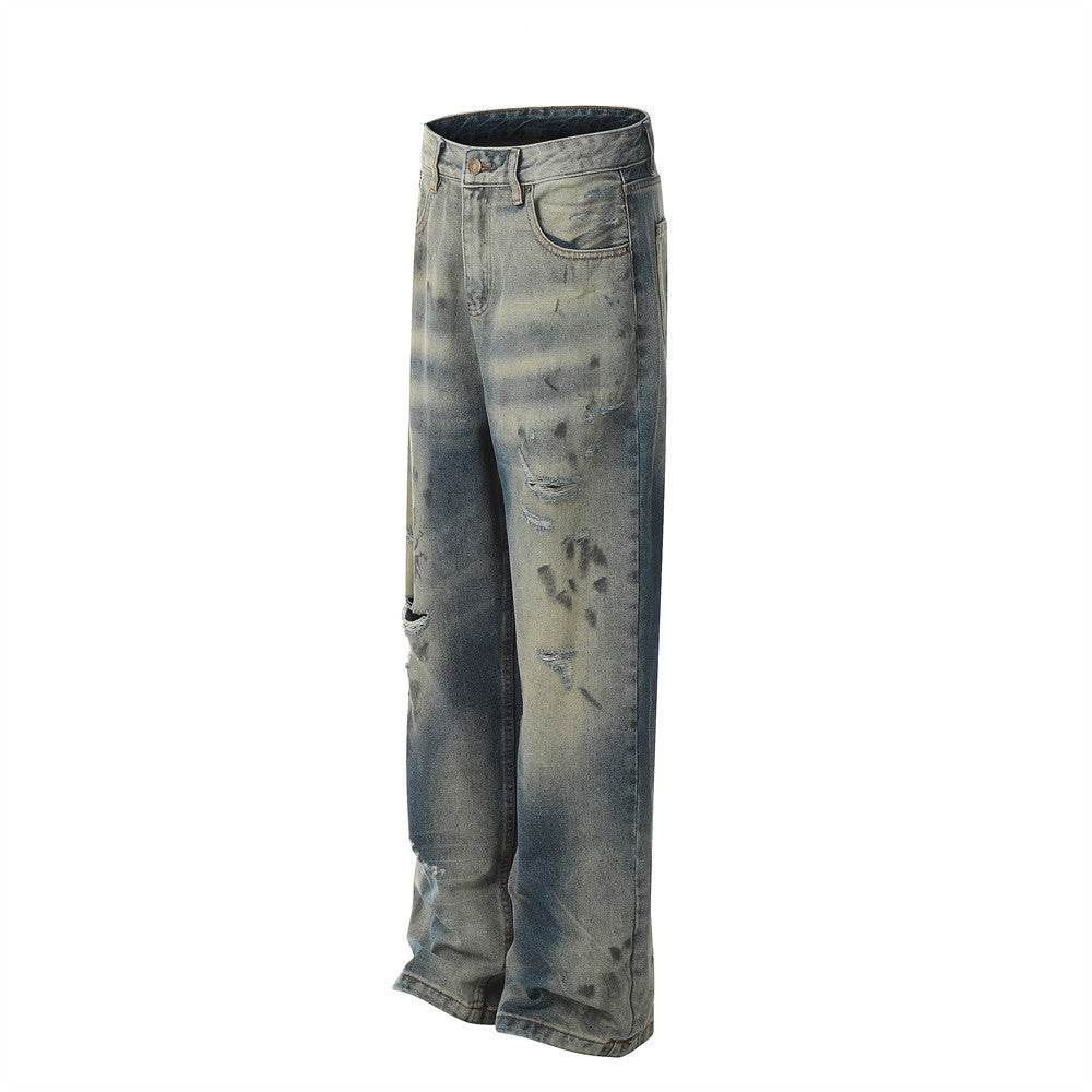 Distressed Dirty Ripped Jeans For Men MuddyStock