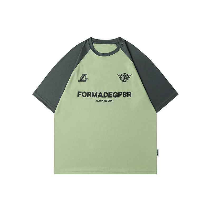 Retro Patchwork Printed Short Sleeve For Women Green MuddyStock