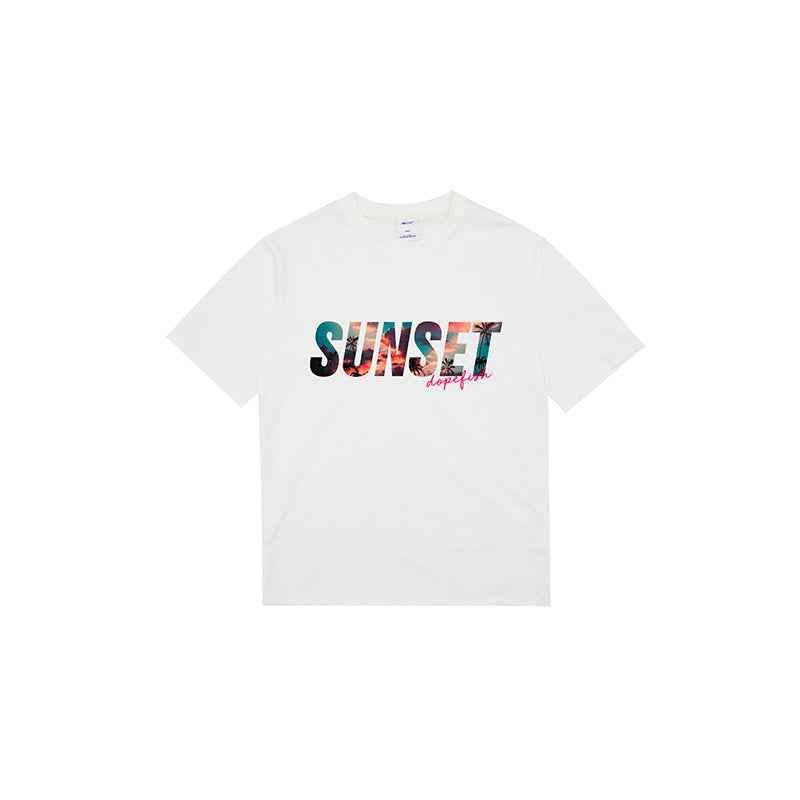 Alphabet color print T-shirt MuddyStock
