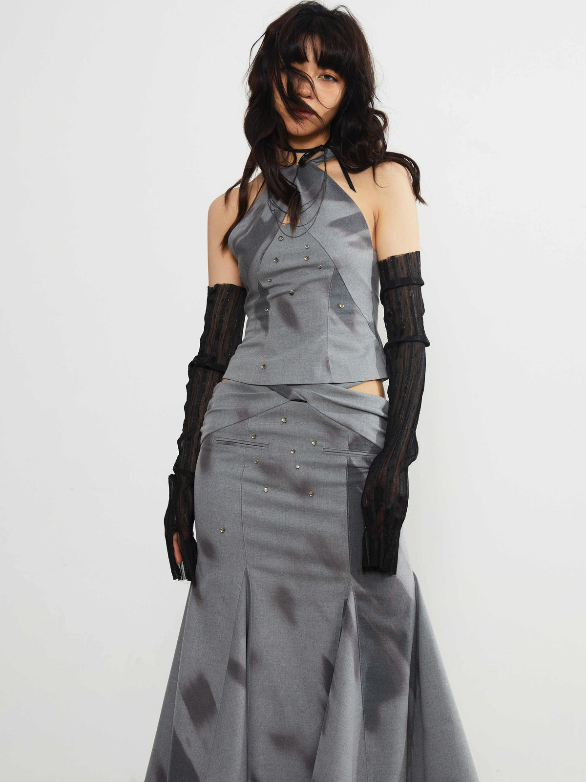Printed Punk Girl Hollow Skirt For Women All Products