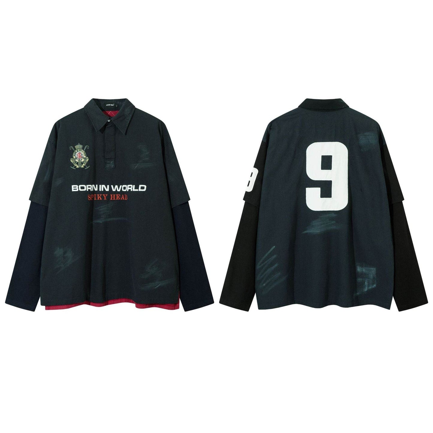 Fake two embroidered polo collar Jersey For Men And Women | MuddyStock Originals MuddyStock