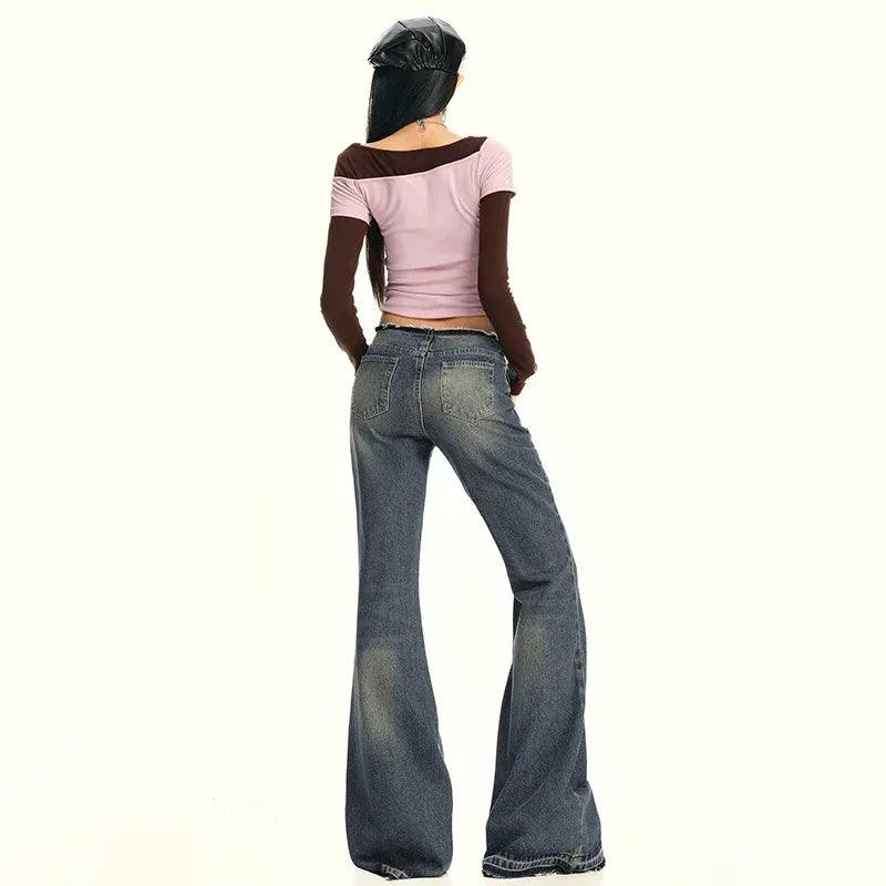 Women's Low Waist Flared Jeans | MuddyStock Originals