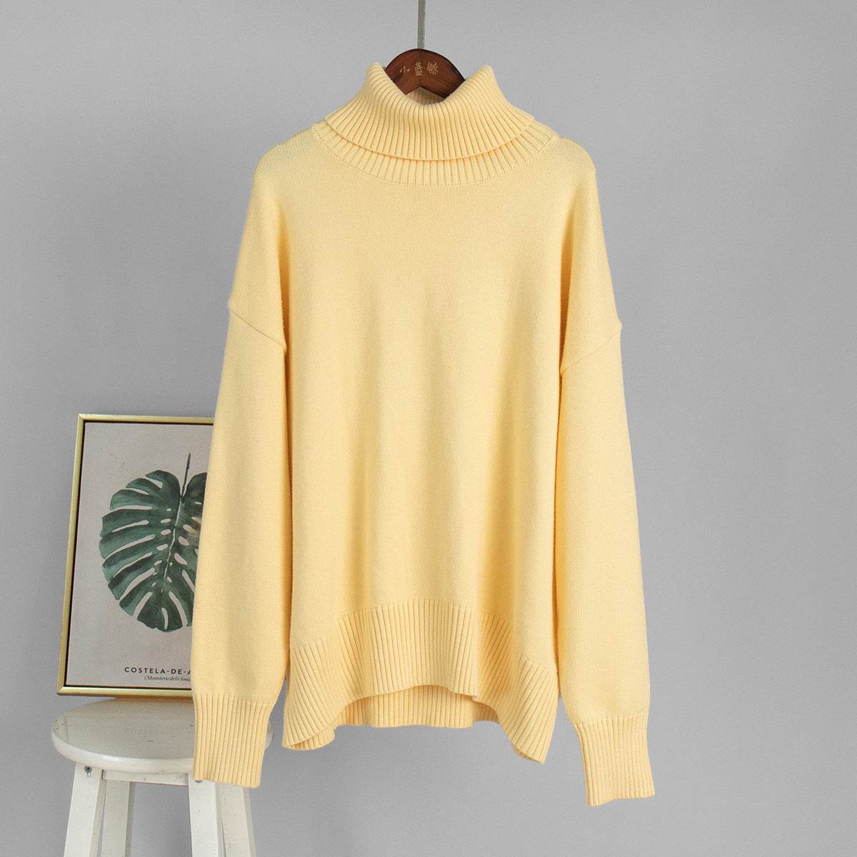 High Neck Sweater For Women | MuddyStock Originals Light Yellow MuddyStock