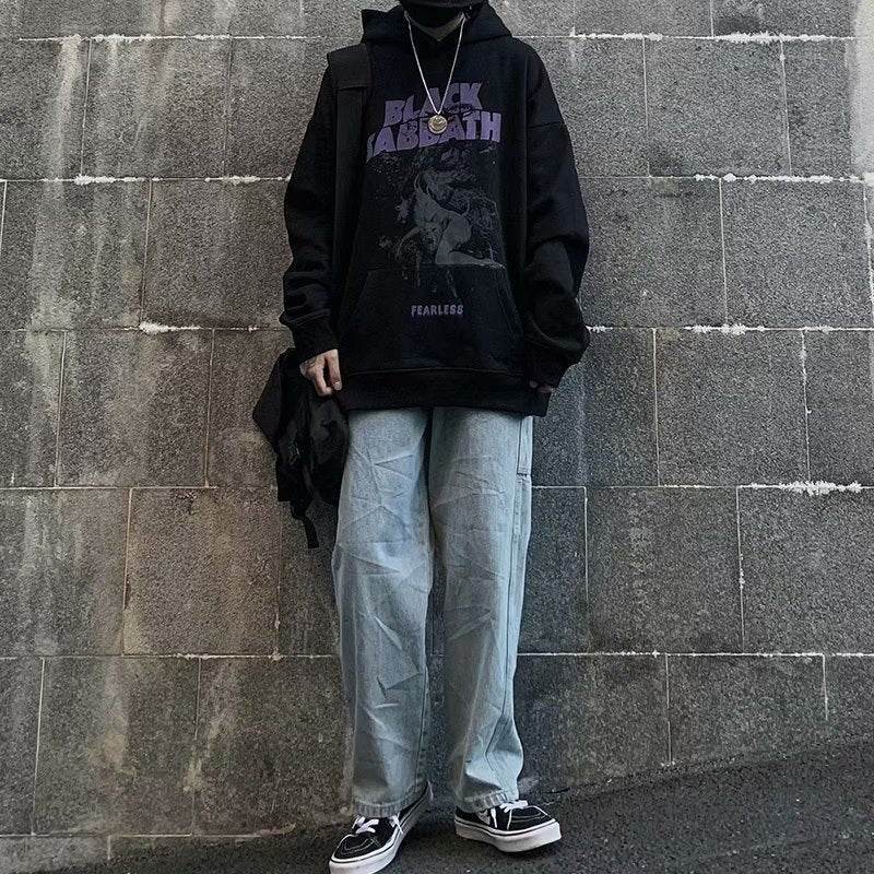 Trendy Loose Student Couple Sports Casual Jacket Black MuddyStock