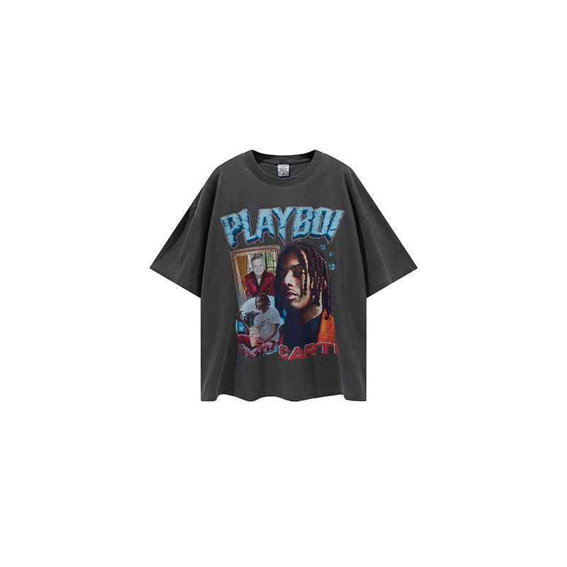 Hip Hop Rapper Printed Casual Short Sleeve T-Shirt For Men And Women null